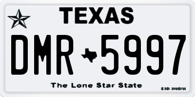 TX license plate DMR5997