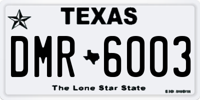 TX license plate DMR6003