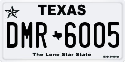 TX license plate DMR6005