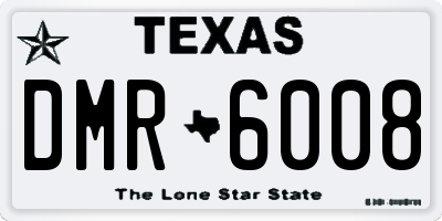 TX license plate DMR6008