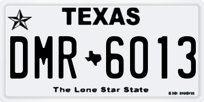 TX license plate DMR6013