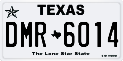 TX license plate DMR6014