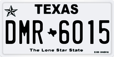 TX license plate DMR6015