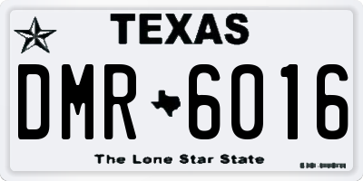 TX license plate DMR6016