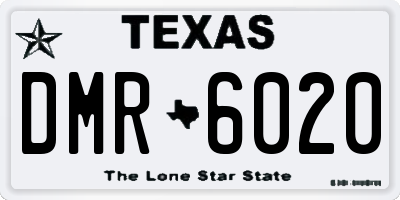 TX license plate DMR6020