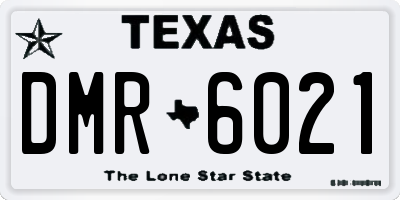 TX license plate DMR6021