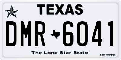 TX license plate DMR6041