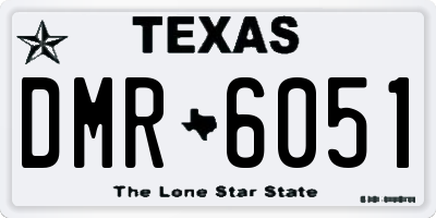TX license plate DMR6051