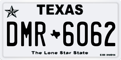 TX license plate DMR6062