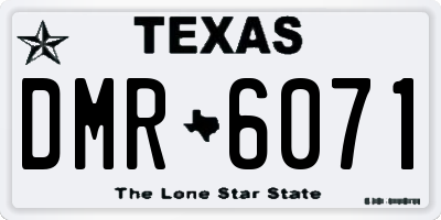 TX license plate DMR6071