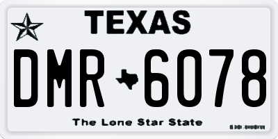 TX license plate DMR6078