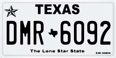 TX license plate DMR6092