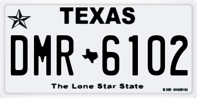 TX license plate DMR6102