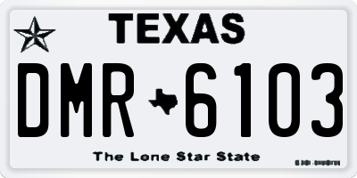 TX license plate DMR6103