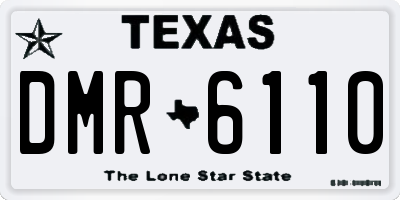 TX license plate DMR6110