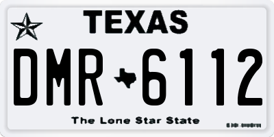 TX license plate DMR6112