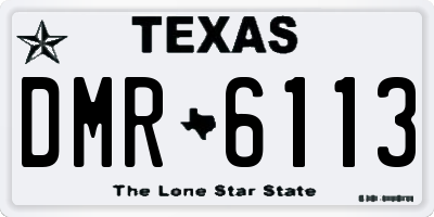 TX license plate DMR6113