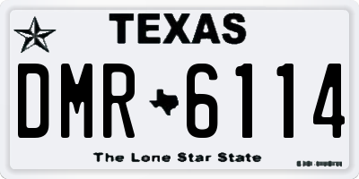 TX license plate DMR6114