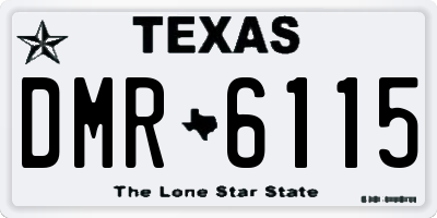 TX license plate DMR6115