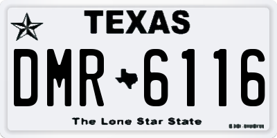 TX license plate DMR6116