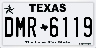 TX license plate DMR6119
