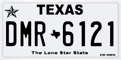 TX license plate DMR6121