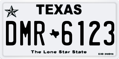 TX license plate DMR6123
