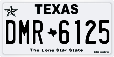 TX license plate DMR6125