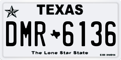 TX license plate DMR6136