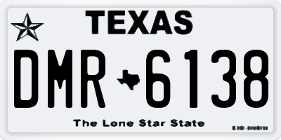TX license plate DMR6138
