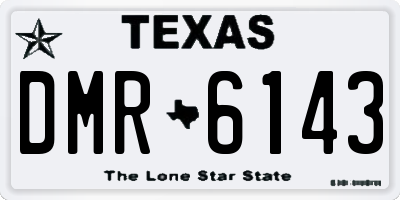TX license plate DMR6143