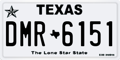 TX license plate DMR6151