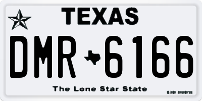 TX license plate DMR6166