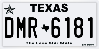 TX license plate DMR6181