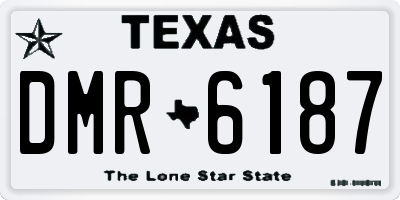 TX license plate DMR6187