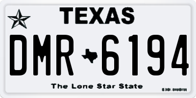 TX license plate DMR6194