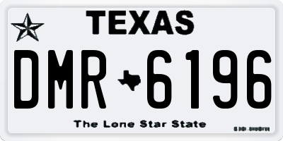 TX license plate DMR6196