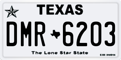 TX license plate DMR6203