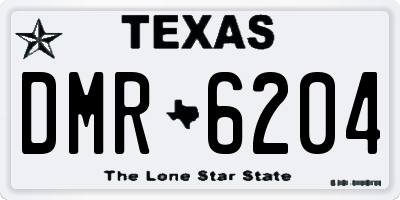 TX license plate DMR6204