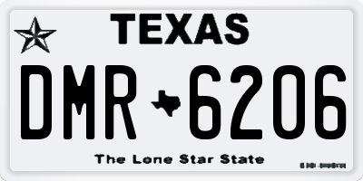 TX license plate DMR6206