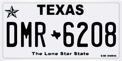 TX license plate DMR6208
