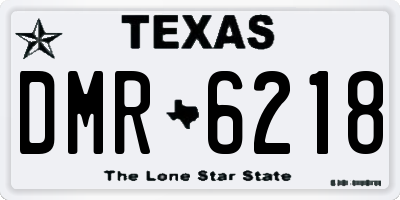 TX license plate DMR6218