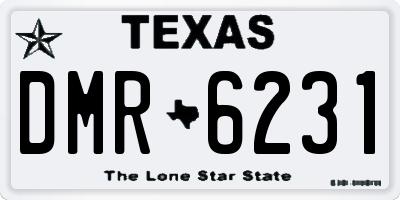 TX license plate DMR6231