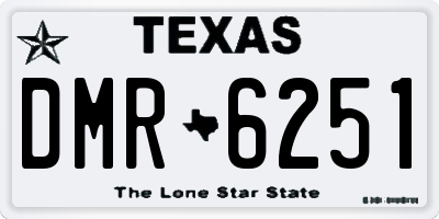 TX license plate DMR6251