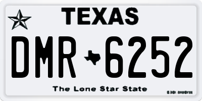 TX license plate DMR6252