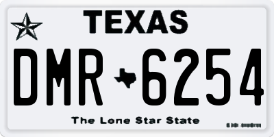 TX license plate DMR6254