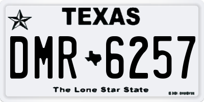 TX license plate DMR6257
