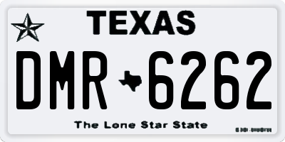 TX license plate DMR6262