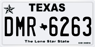 TX license plate DMR6263
