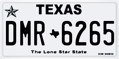 TX license plate DMR6265